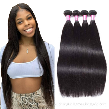 Uniky Peruvian Hair Loose Wave Hair 4 Bundles with Closure Remy Human Hair Weave Bundles With Closure Natural Color